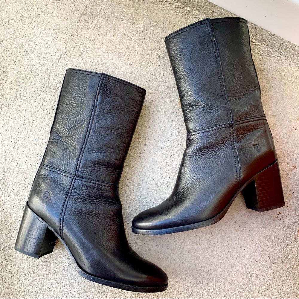 Black FRYE Genuine Leather Boots